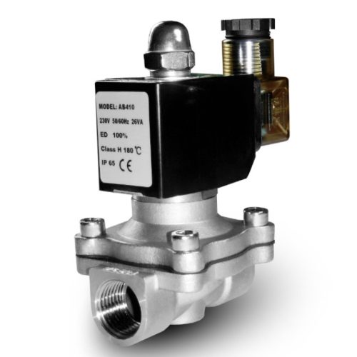 Mágnesszelep 2N20 3/4 hüvelykes rozsdamentes acél ss304 Viton AB510 tekercs 16 mm - 24 V DC