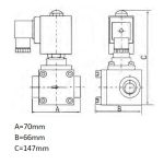 HP100 Magasnyomású mágnesszelep 6-150 bar 1/2" (Feszültség: 24–230 V AC / DC)