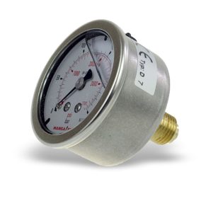   Manometru 0-250 bar în carcasă de oțel 63mm glicerină (conexiune spate)